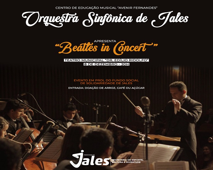 CONCERTO: Orquestra Sinfônica de Jales vai apresentar “Beatles in Concert” no Teatro Municipal