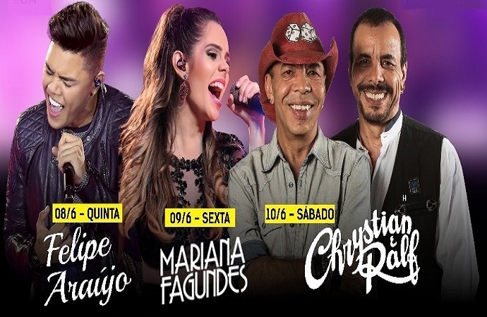 DE GRATIS: Festa do Peão em Urânia terá Felipe Araújo, Mariana Fagundes e Chrystian e Ralf