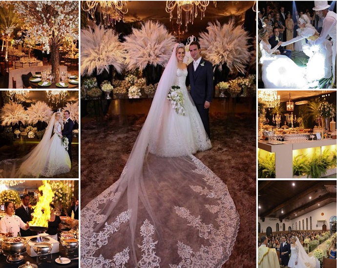 MAJESTOSO: Maria Fernanda Isidro e José Carlos Macedo Grande protagonizaram o casamento do ano