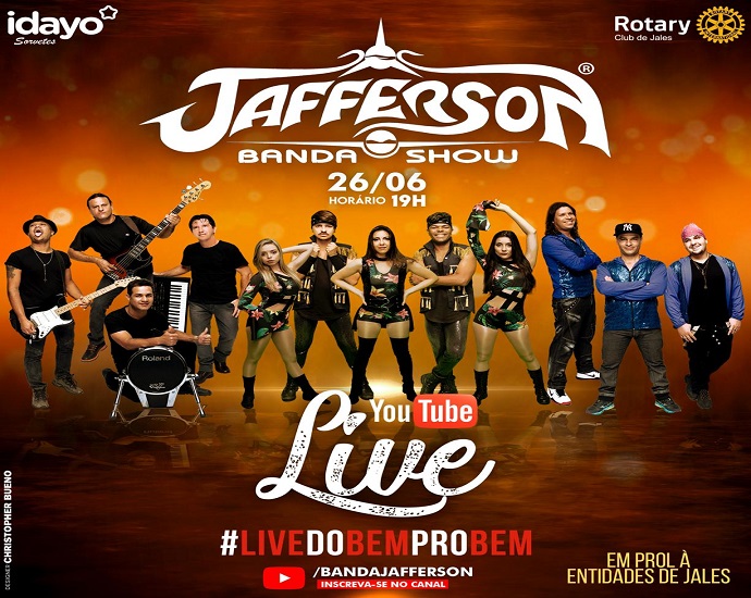 #LIVEDOBEMPROBEM: entidades de Jales serão beneficiadas com live da Banda Jafferson nesta sexta