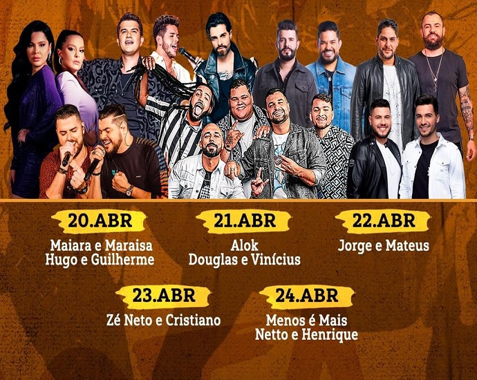 FESTÃO: Rodeio de Mirassol lança mega grade de shows para edição 2022